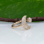 14K yellow gold lab grown diamond cluster ring