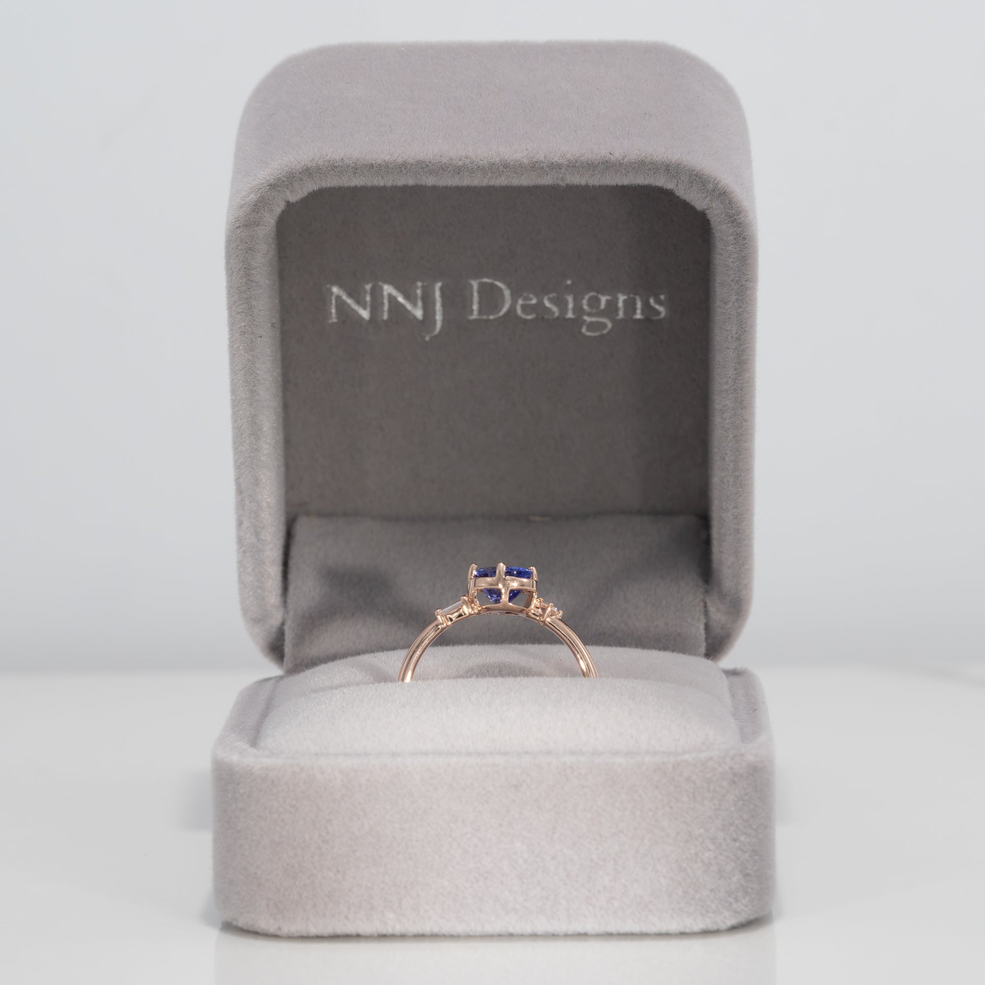 14K rose gold tanzanite ring