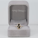 10K yellow gold black onyx ring