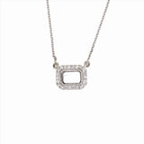 Lovely Pendant Necklace Setting W Natural Diamonds Halo in 14K Solid Gold | Customizable