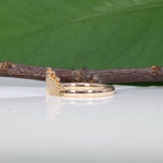 18K yellow gold crown stackable band ring
