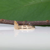 18K yellow gold crown stackable band ring
