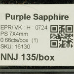 0.66 carat natural purple sapphire pear 7x4mm loose gemstone – view 2