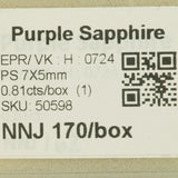 0.94 carat natural purple sapphire pear 7x5mm loose gemstone – view 10