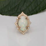 14K yellow gold ethiopian opal ring