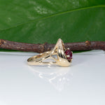 14K yellow gold Madagascar ruby estate ring