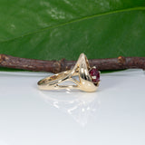 14K yellow gold Madagascar ruby estate ring