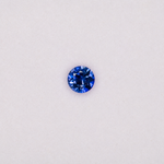 0.49 carat natural blue sapphire, round 5mm loose gemstone