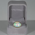 14K yellow gold ethiopian opal ring