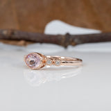 14K rose gold cor de rosa morganite ring
