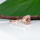 14K rose gold Cor de Rosa morganite ring with diamond accents