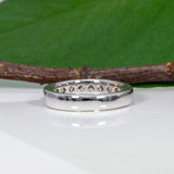 14K white gold diamond estate band