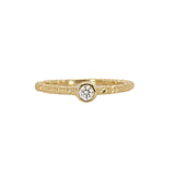 Nivi 14K Yellow Gold Lab Diamond Ring | Round Shape 3mm