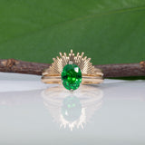 18K yellow gold crown stackable band ring