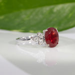 14K White Gold Tibetan Sunstone Ring
