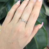 Natural Diamond Asymmetrical Band Ring in Solid 14K Gold – Unique Cluster Design, Modern Stackable Statement Ring