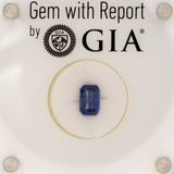 GIA certified natural ceylon sapphire emerald cut loose gemstone