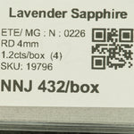 0.30 carat natural lavender sapphire round 4mm loose gemstone – view 2
