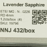 0.30 carat natural lavender sapphire round 4mm loose gemstone – view 2