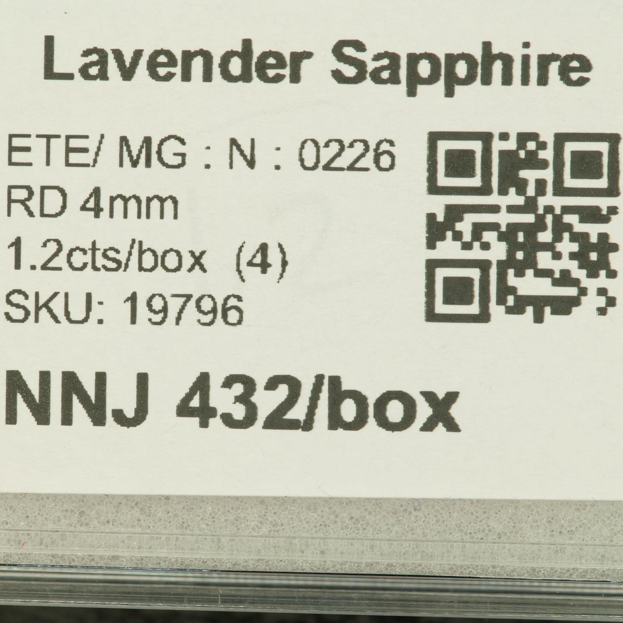 0.30 carat natural lavender sapphire round 4mm loose gemstone – view 2