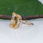 14K yellow gold citrine ring