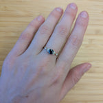 Janu 14K Yellow Gold 1.0cts Ceylon Sapphire Diamond Wedding Ring | Round 5mm