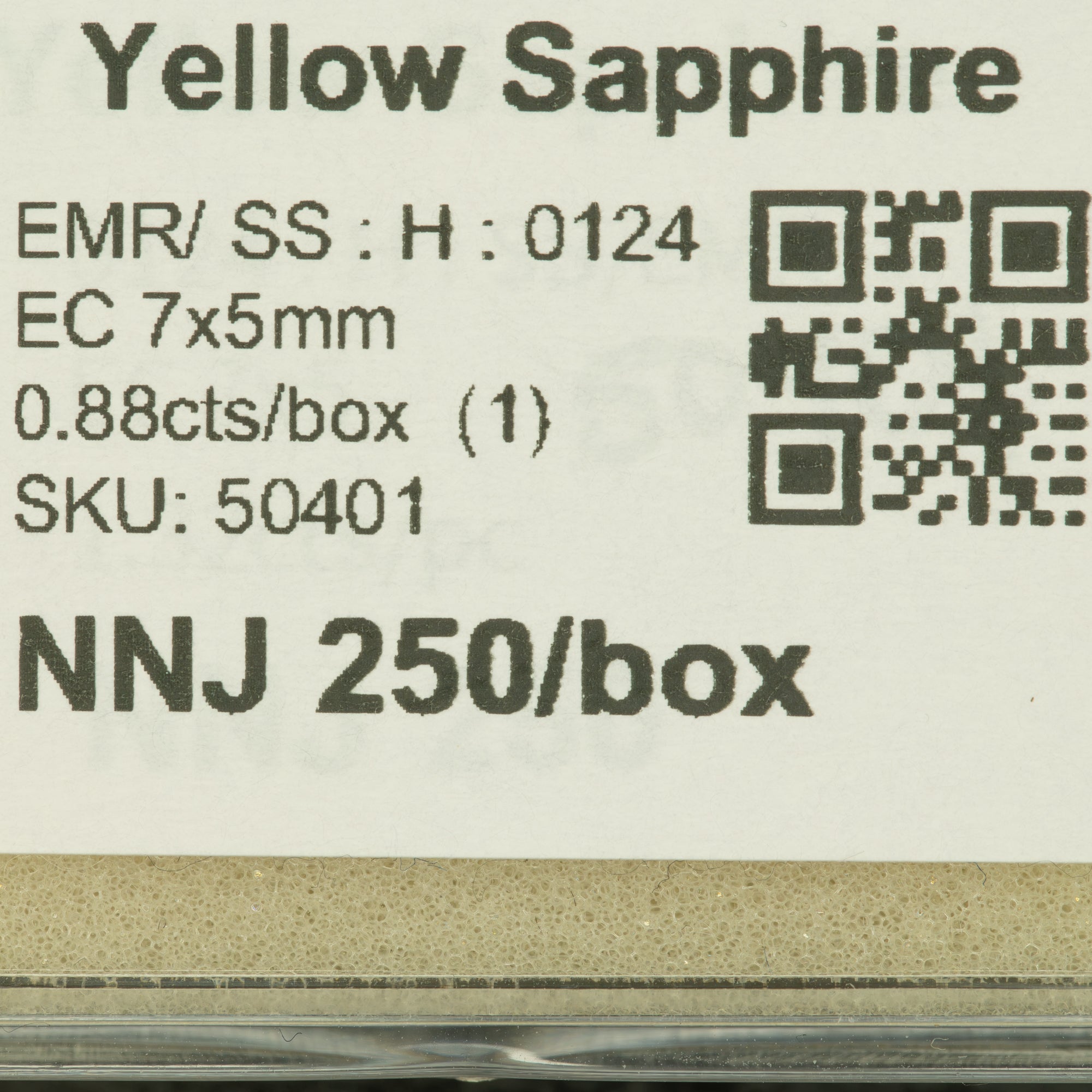 0.88 carat natural yellow sapphire emerald cut 7x5mm loose gemstone – view 2