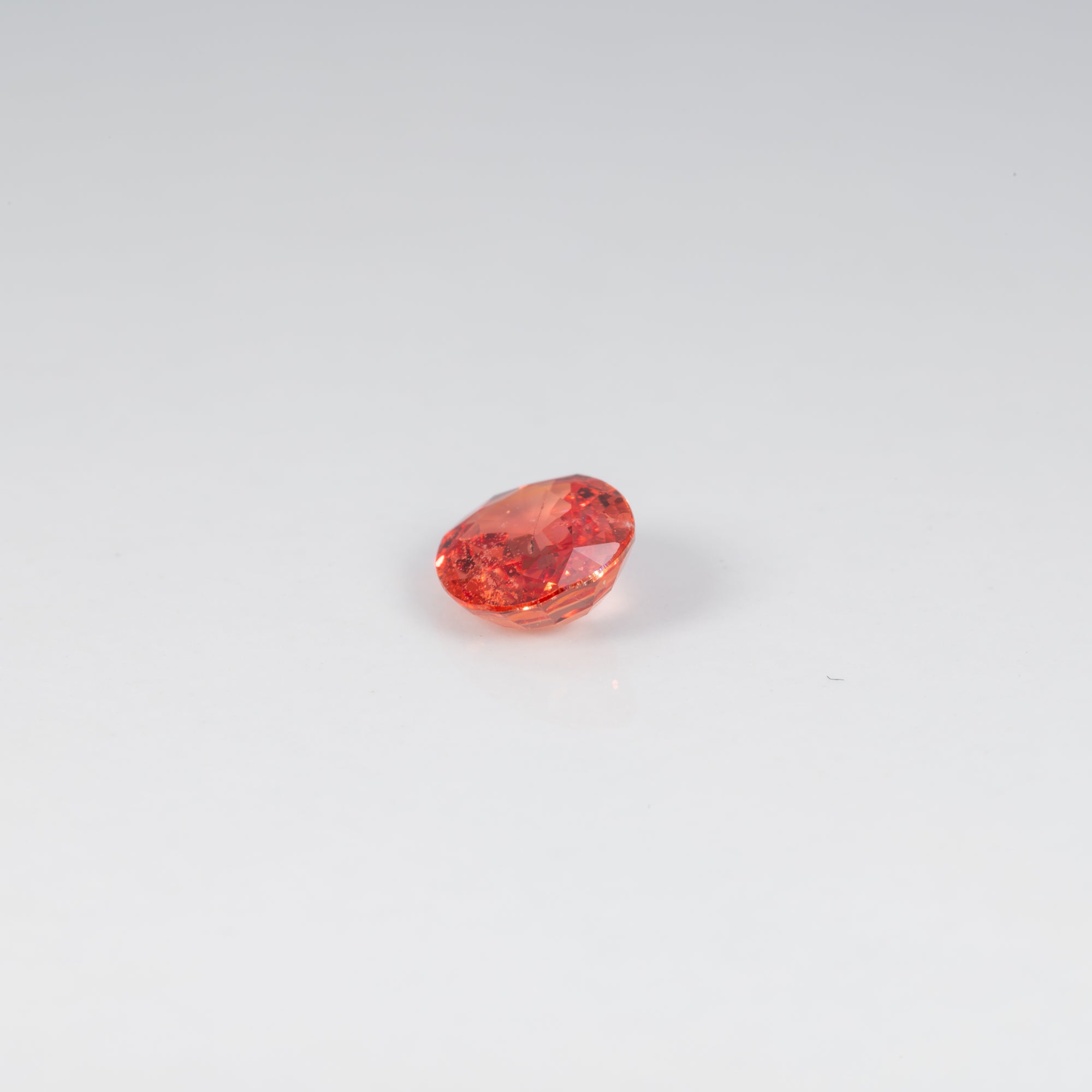 1.03 carat natural Ceylon padparadscha sapphire oval 7.3x5.6mm loose gemstone – view 3