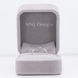 14K white gold diamond band