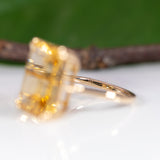 14K yellow gold citrine ring