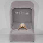 14K yellow gold ethiopian opal ring