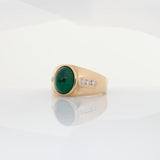 4Ct Natural Emerald Ring with Diamond Accents in Solid 14K Gold – Oval Cut 10.5x8.8mm Green Gemstone Statement Ring, Fine Luxury Jewelry