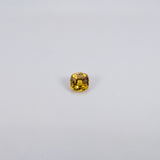 1.28 carat natural yellow sapphire, cushion 6mm loose yellow gemstone