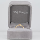 Margaux | Diamond Band with 8 Earth-Mined Diamonds in Solid 14K Yellow Gold – Classic Diamond Band