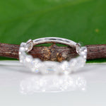 14K white gold lab grown diamond band