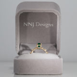 14K Yellow Gold Zambian Emerald Ring
