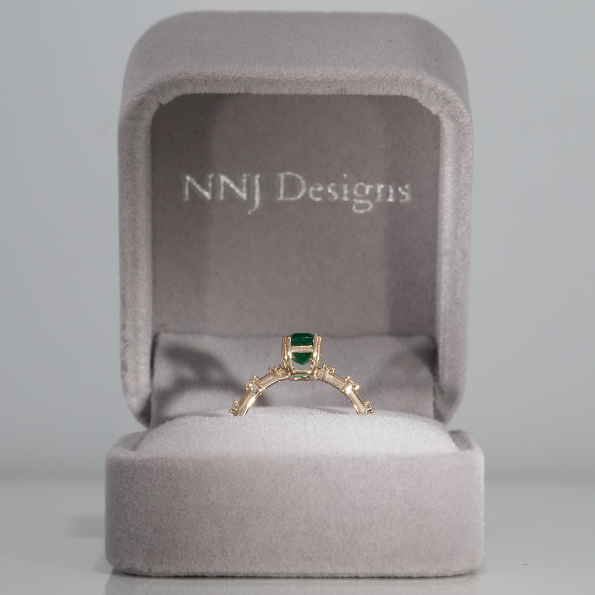 14K Yellow Gold Zambian Emerald Ring