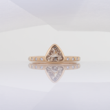1Ct Yellow Sapphire Ring with Natural Diamond Accents: Solid 14K Gold, 6.3x6.4mm