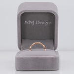 14K rose gold diamond band