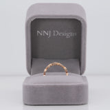 14K rose gold diamond band