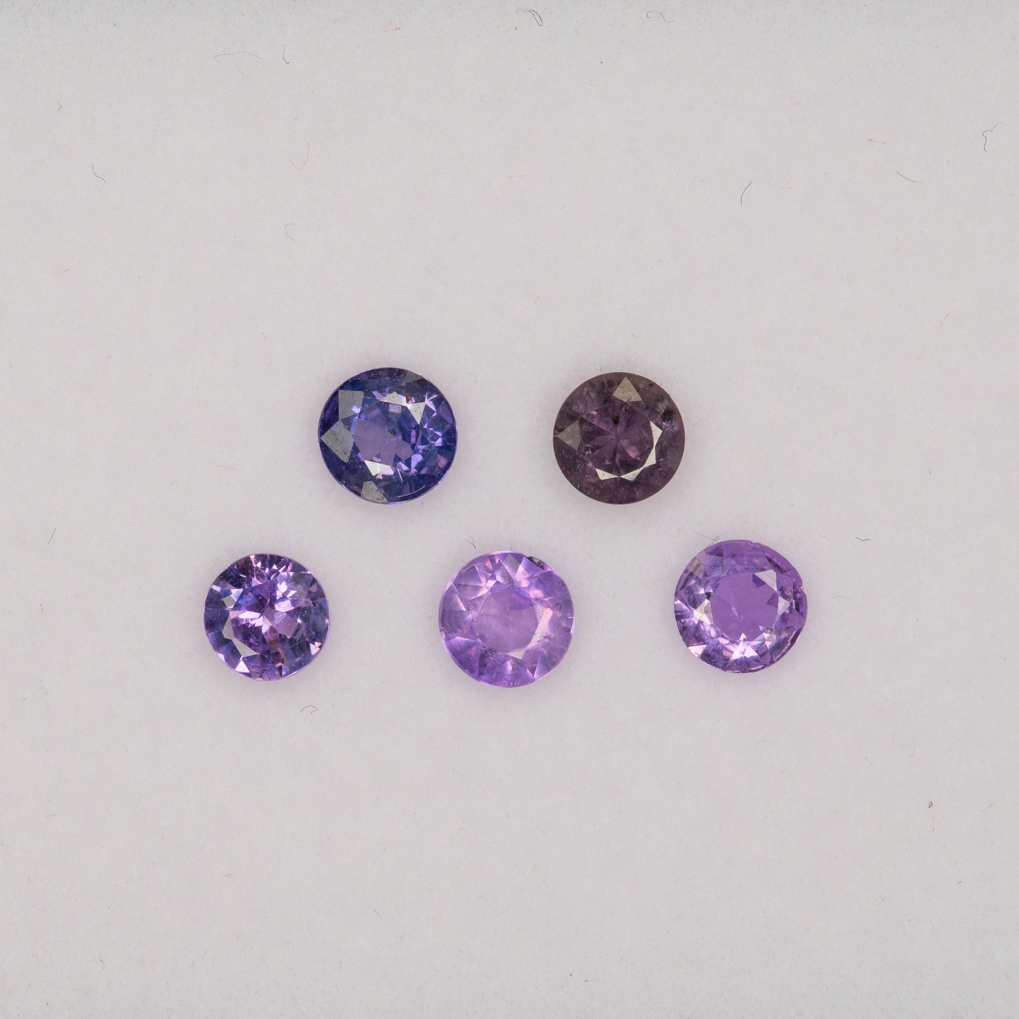 0.26 carat natural purple sapphire, round 4.2mm loose gemstone