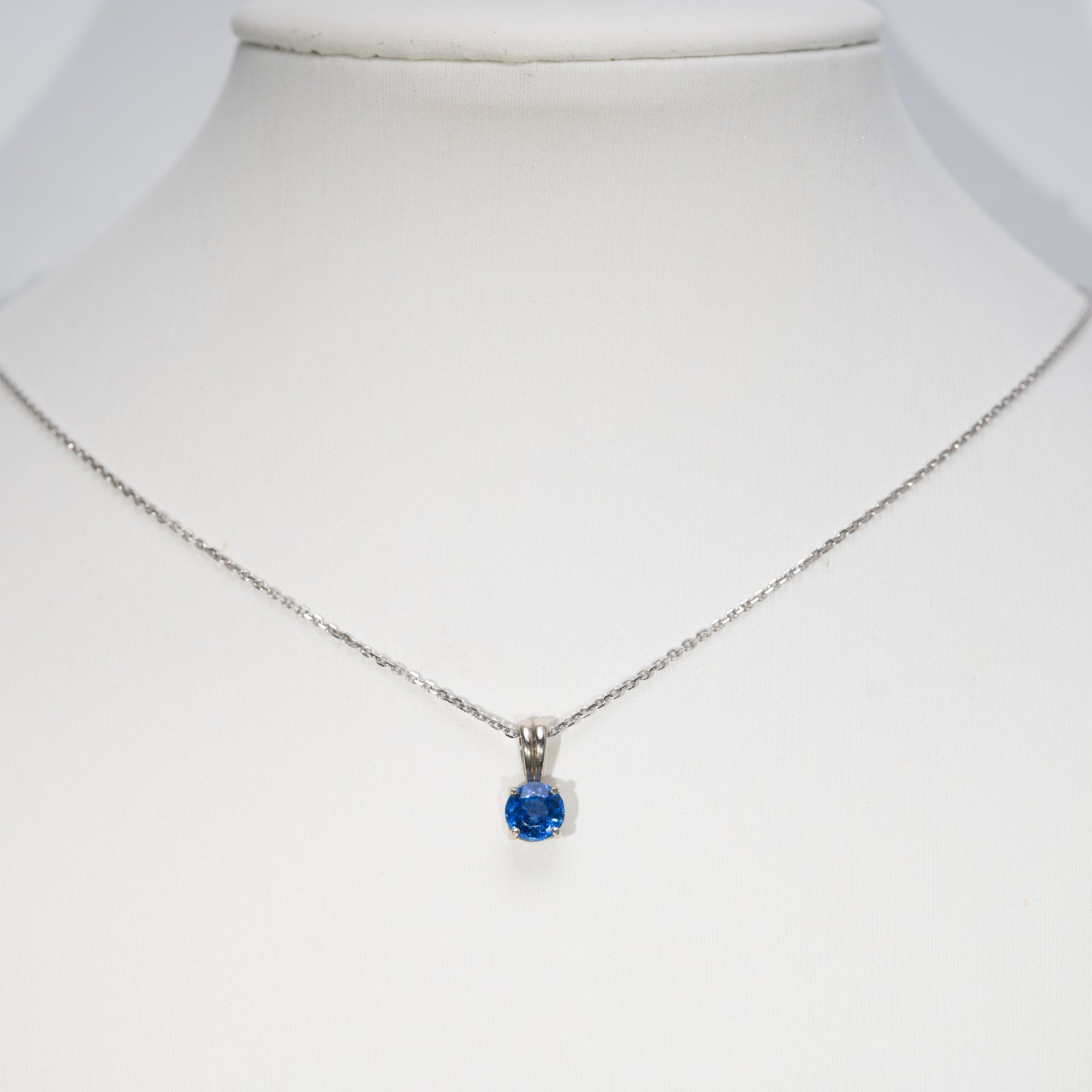14K White Gold Kyanite Pendant