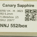 0.69 carat natural canary sapphire round 5.2mm loose gemstone – view 2