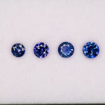 0.49 carat natural blue sapphire round 5mm loose gemstone – view 2