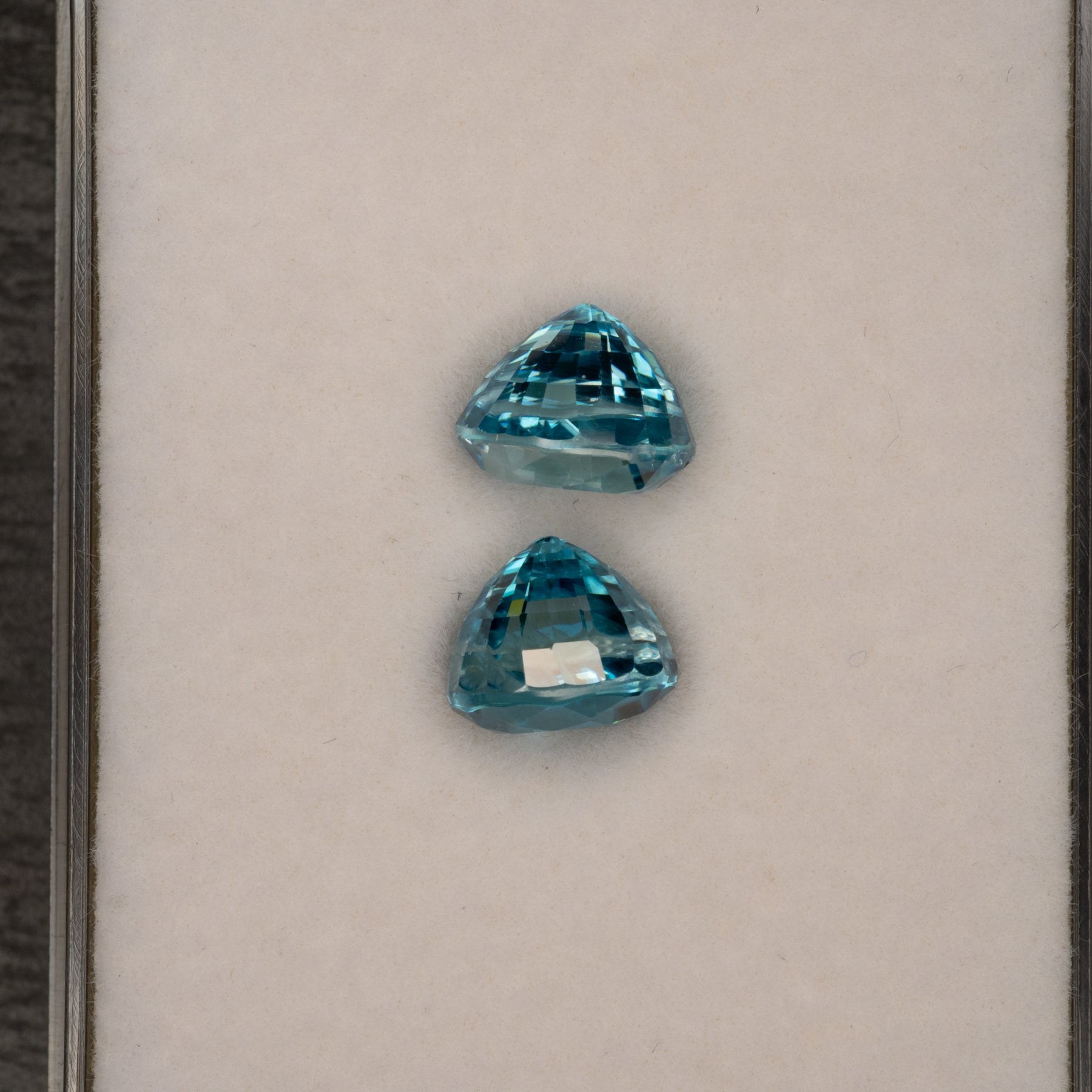 natural cambodian blue zircon oval loose gemstone