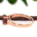 Kate 14K Rose Gold Pink Tourmaline Solitaire Ring | OV 8x6mm