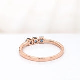 3 Stone London Topaz Ring with Diamonds