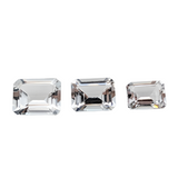 Emerald Cut White Topaz Gemstone