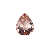 Pear Peachy Pink Morganite Loose Gemstone