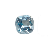 Natural Faceted Cushion Cut Aquamarine